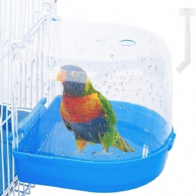 Bird Bath Box Läpinäkyvä Muovinen Ripustettava Puhdistustyökalu