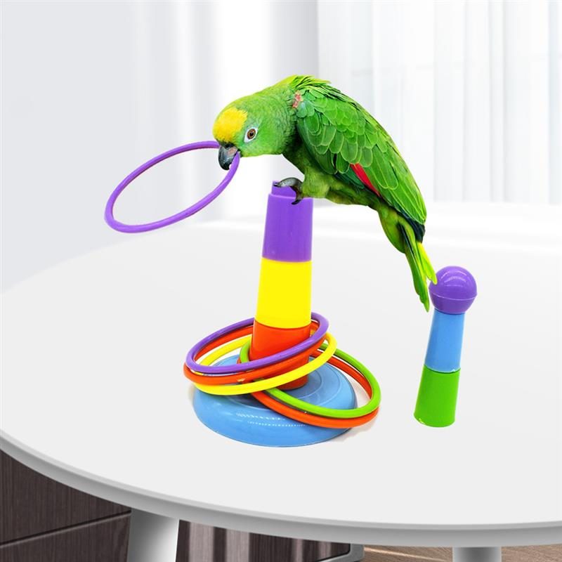 Bird Rings Toy Intelligence Training -korkeussäädettävä Lelusarja