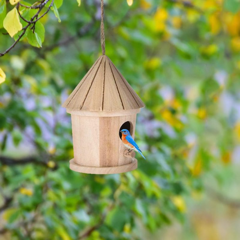 Bird Wooden House Nest Seinään Kiinnitettävä Häkki