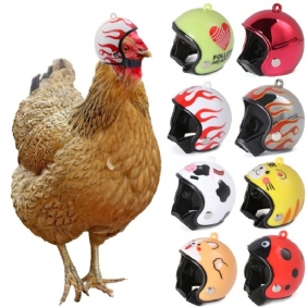 Chicken Helmet Cap Lemmikkieläinten Suojavarusteet Auringon Sadesuojakypärä