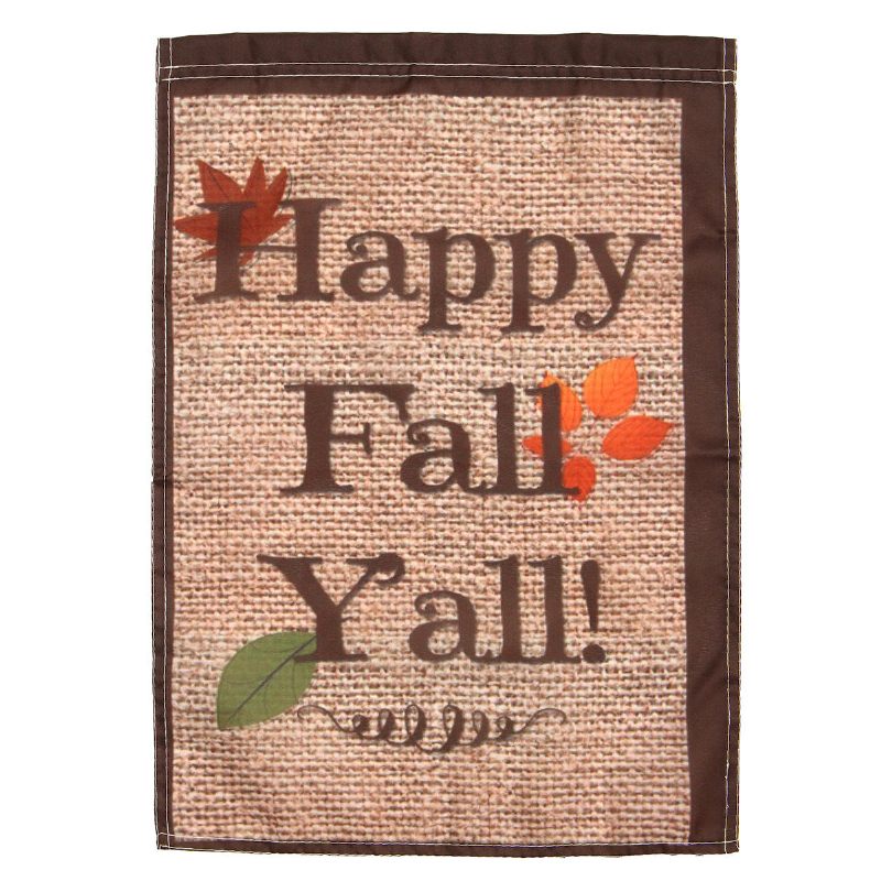 18''x12.5'' Happy Fall Yall Syksyinen Polyesteritalo Lomakoristeet Puutarhan Lippu