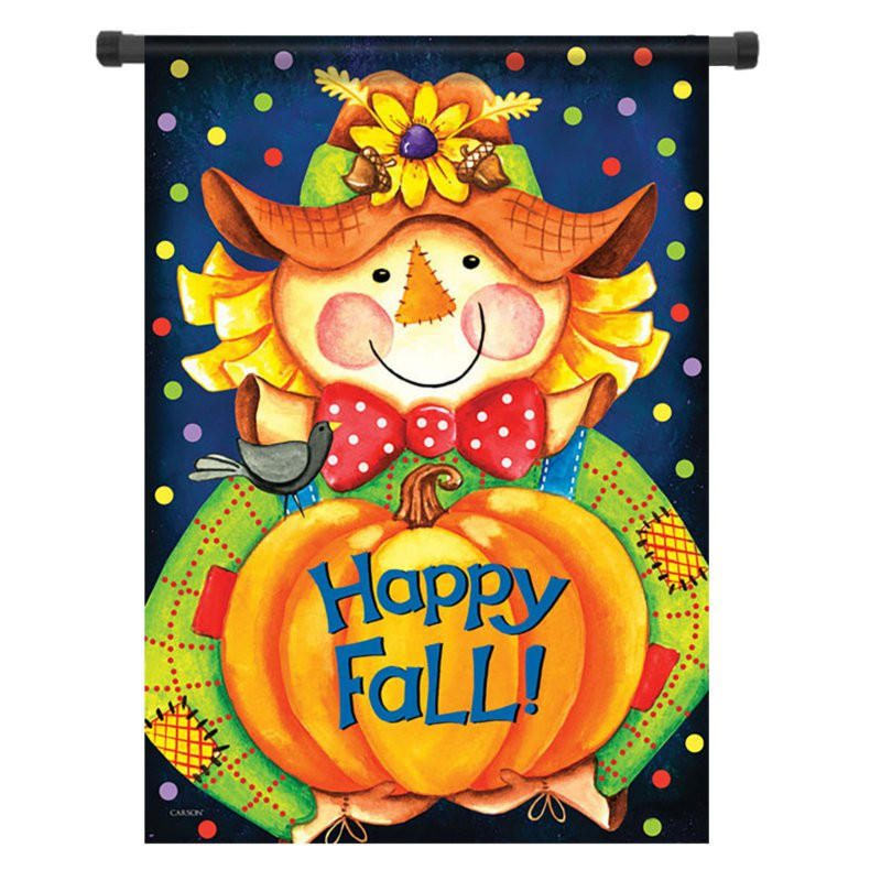 28"x40" Happy Smile Fall Scarecrow Tervetuloa Talo Puutarha Lippupiha Banner Koristeet