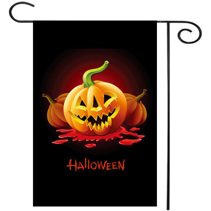 30x45cm Halloween Polyesteri Demon Pumpkin Flag Puutarha Joulukoristeet