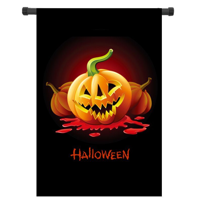 30x45cm Halloween Polyesteri Demon Pumpkin Flag Puutarha Joulukoristeet