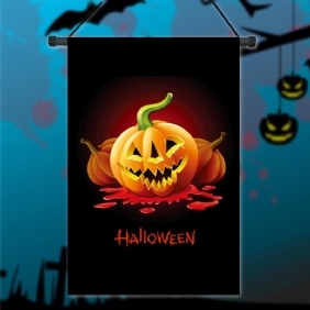 30x45cm Halloween Polyesteri Demon Pumpkin Flag Puutarha Joulukoristeet