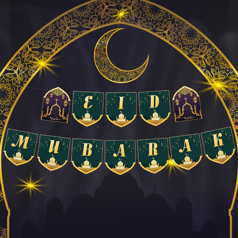 37 Kpl/setti Eid Ramadan Mubarak Pentagram Baner Party Folio Ilmapallot Kodinsisustus