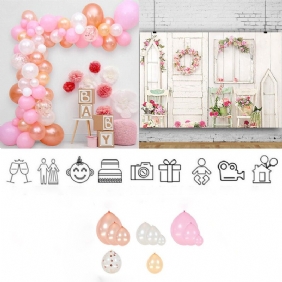 Balloon Arch Garland Set Rose Gold White Confetti Ilmapallosetti Hääjuhliin