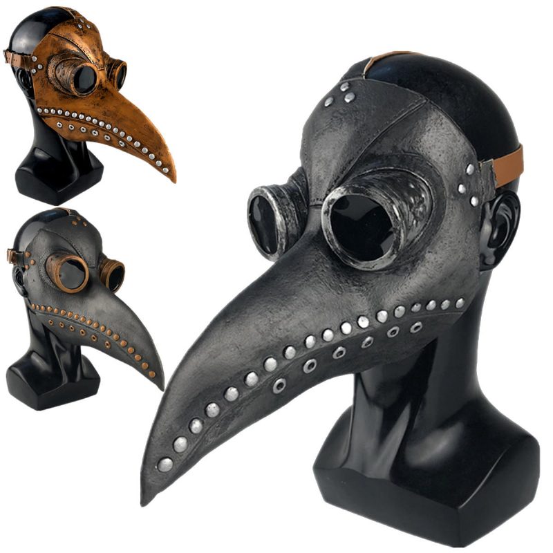 Halloween Cosplay Steampunk Plague Doctor Mask Lintu Nokka Rekvisiitta Retr Gothic Masks