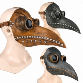 Halloween Cosplay Steampunk Plague Doctor Mask Lintu Nokka Rekvisiitta Retr Gothic Masks