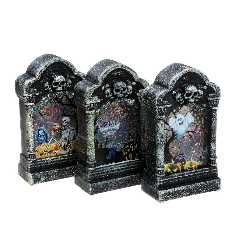 Halloween Hautakivivalolaatikon Valokoristeet Prop Tombstone Led-teemajuhlasisustus