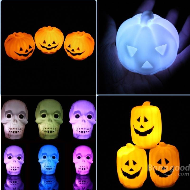 Halloween Led Pumpking Skull Lamp Light Party Decoration