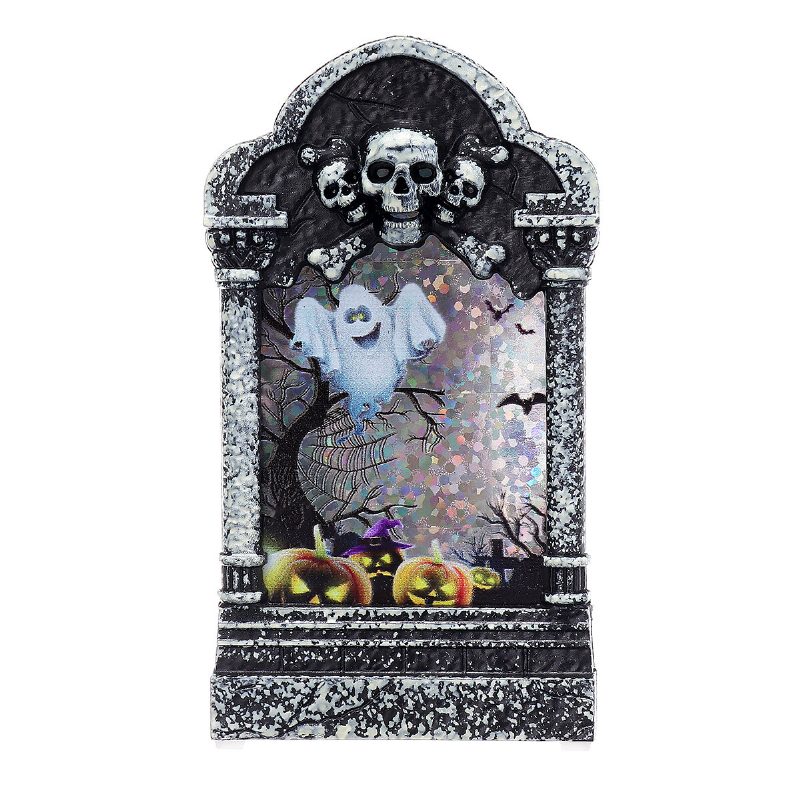 Halloween Led-valolamppu Skeleton Tombstone Castle Muovinen Rekvisiitta Party Lahja Decor Pöytävalaisin