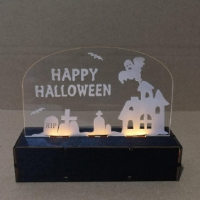 Jm01508 1 Kpl Halloween Decoration Led-lamppu Kynttilä Led-teekynttiläillä Halloween-koristeisiin