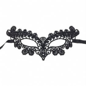 Lace Women Eye Face Mask Masquerade Party Ball Prom Halloween Puku Naamiot Eye - Musta