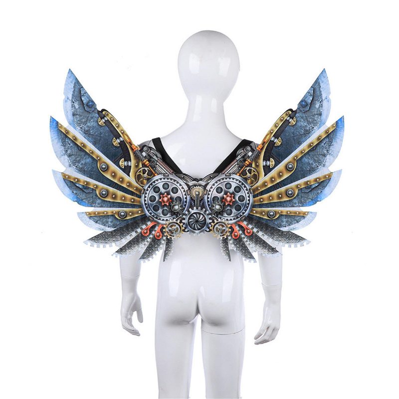 Mardi Gras Steampunk Gear Wings Cosplay Carnival Party Unisex-asujen Siipirekvisiitta