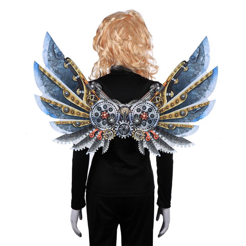 Mardi Gras Steampunk Gear Wings Cosplay Carnival Party Unisex-asujen Siipirekvisiitta