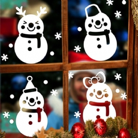 Miico Dlx9206 Joulutarra-ikkuna Lumiukkokuvioiset Seinätarrat Huoneen Sisustamiseen