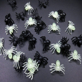 Musta/valkoinen Valokuva Hämähäkki Halloween Mini Muoviset Vitsailu Syntymäpäivälelut Realistiset Pieni Diy Koriste