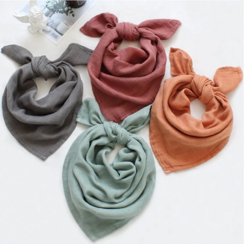 Baby Bandana Bibs Muslin Bamboo Swaddle Blanket Square