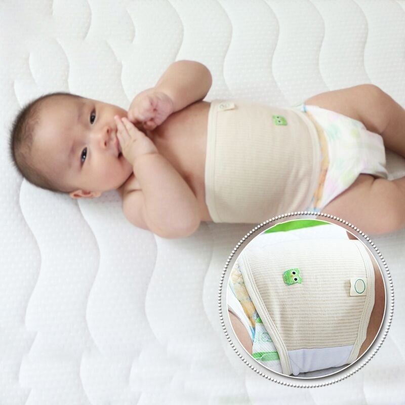 Baby Bellyband Stripe Puuvillainen Nappisuoja Pehmeä Napasuoja