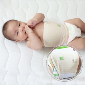 Baby Bellyband Stripe Puuvillainen Nappisuoja Pehmeä Napasuoja