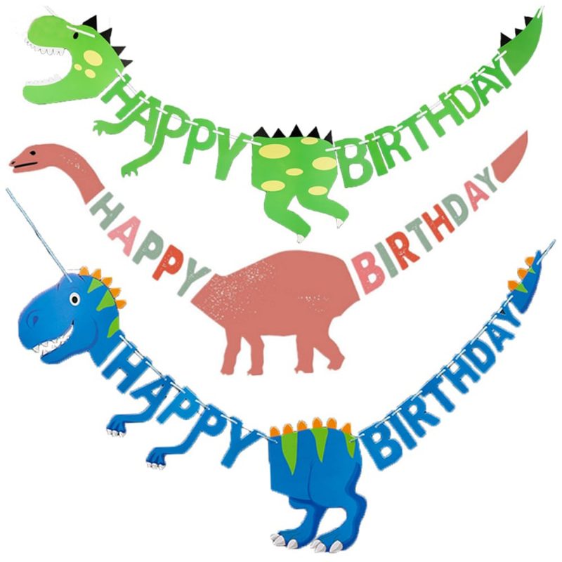 Baby Happy Birthday Dinosaur Party Decor Shower