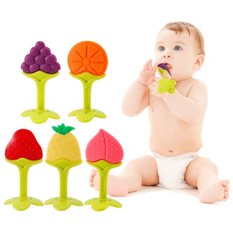 Baby Teething 5 Pack Teethers Hedelmien Ja Vihannesten Silikoni-bpa-vapaa