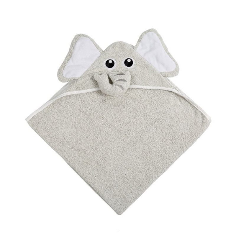 Elephant-hupullinen Vauvan Kylpypyyhe