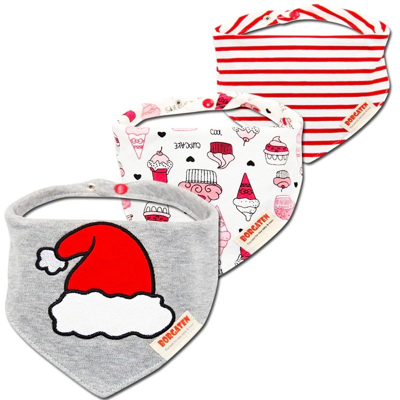 Muslin Baby Bandana 3 Kpl Setti Bibs Monikäyttöinen Huivi Super Pehmeä