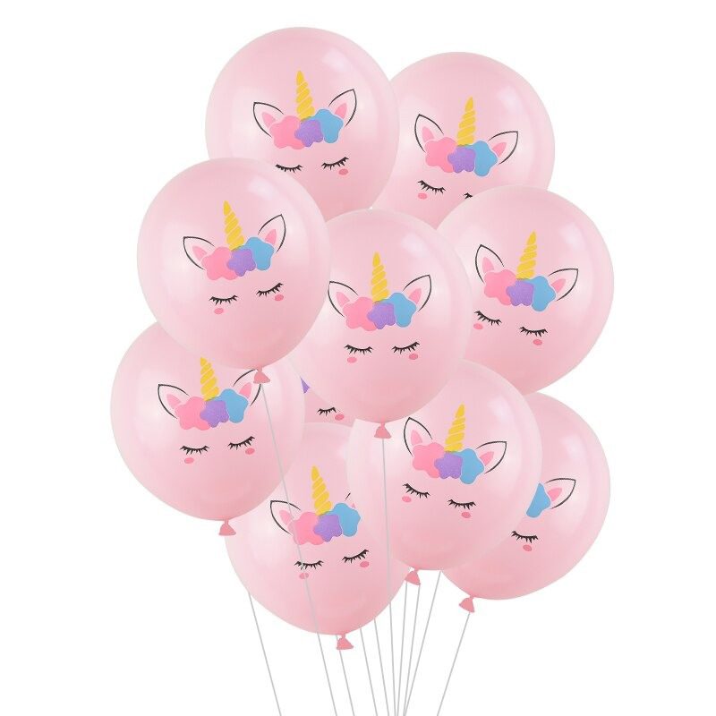 Rainbow Unicorn Baby Shower Ballons Juhlakoristeet 7 Kpl