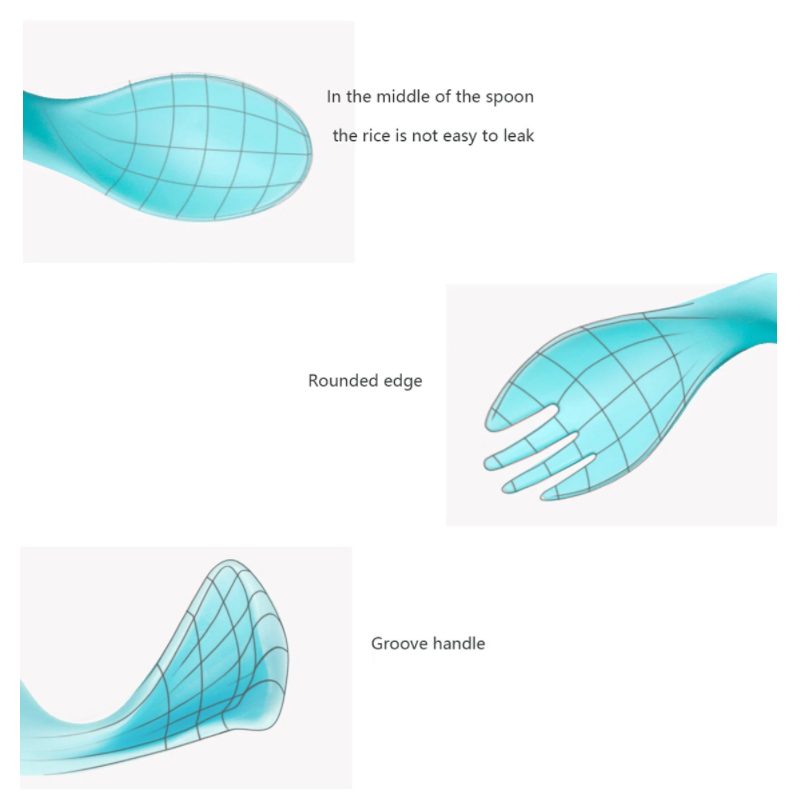 Silikoninen Lusikka Ja Haarukka Turvallinen Pehmeä Vauvan Ruokinta
