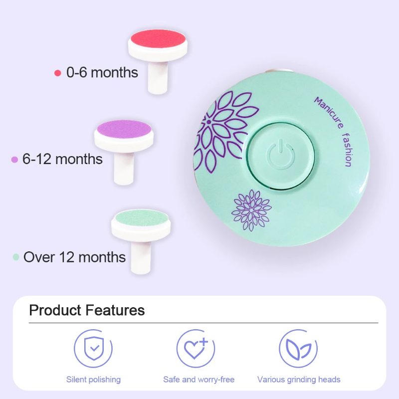 Vauvan Sähköinen Kynsileikkuri Kiillotusainesarja