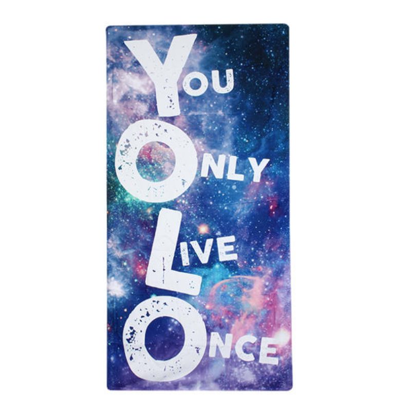 70x140cm Polyesterikuitu Galaxy Yolo Pattern -kylpyrantapyyhe Pehmeä Reaktiivinen Printtipesuliina