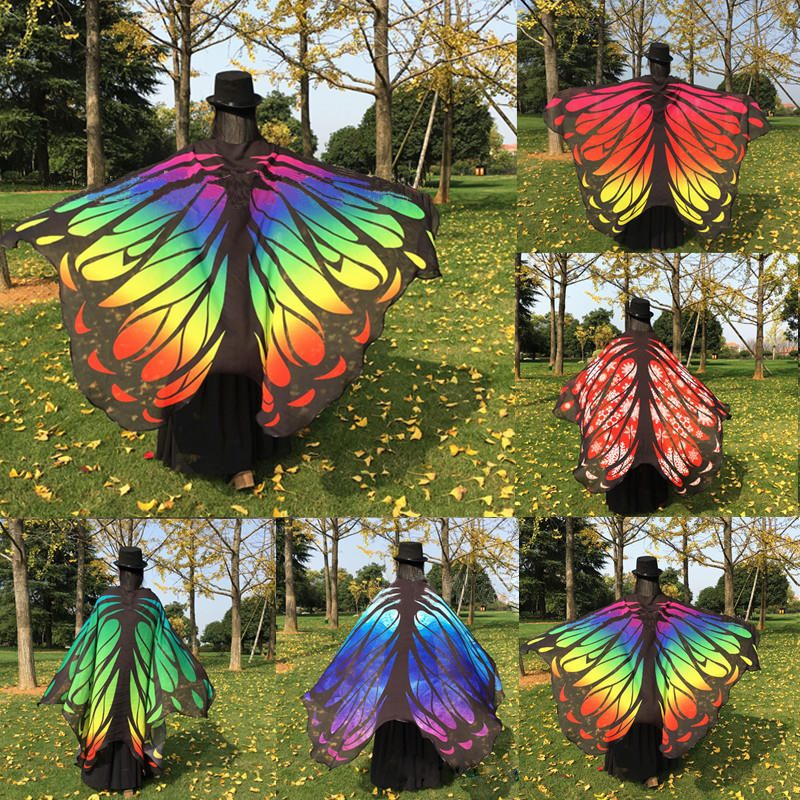 Honana Wx-88 135x200cm Butterfly Bohemian Chiffon Rantapyyhe Naisten Huivi Hame Kylpypyyhe Tapiino