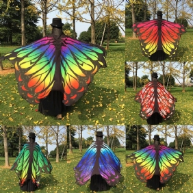 Honana Wx-88 135x200cm Butterfly Bohemian Chiffon Rantapyyhe Naisten Huivi Hame Kylpypyyhe Tapiino