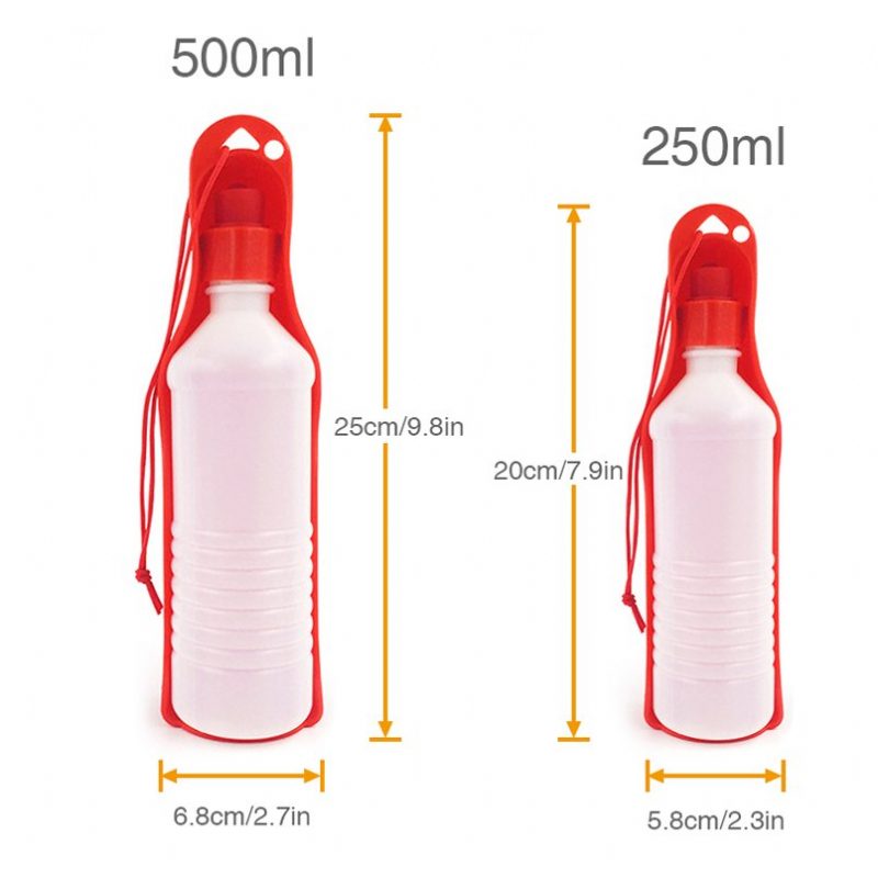 250 Ml/500 Ml Lemmikkikoira Muovinen Kannettava Vesipullo Lemmikkieläimet Ulkomatkoille