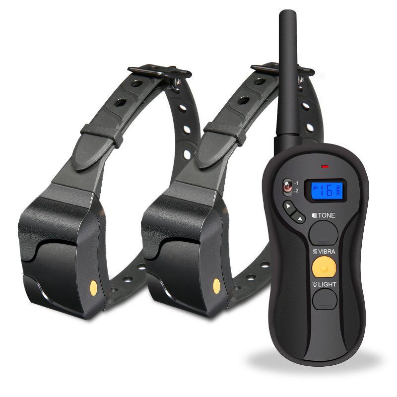 2x Focuspet Lcd Electric Remote Dog Shock Bark Panta Trainer Training Ipx7