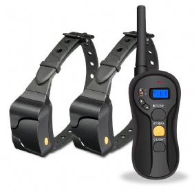 2x Focuspet Lcd Electric Remote Dog Shock Bark Panta Trainer Training Ipx7