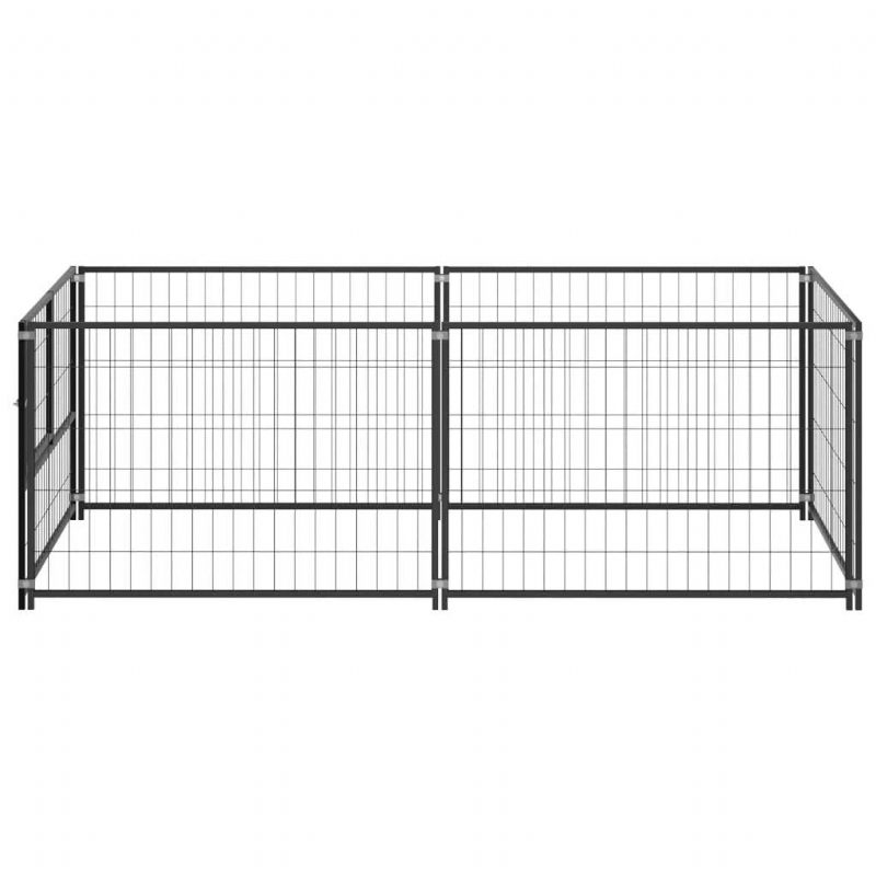 Eu Direct Vidaxl 150790 Outdoor Dog Kennel Musta 200x100x70 cm Terästalohäkki Taitettava Koiranpentu Kissat Nukkumismetallinen Leikkikehä Harjoitus Vuodekaukalo Lemmikkitarvikkeita