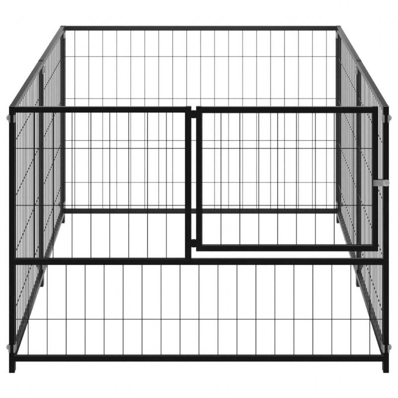 Eu Direct Vidaxl 150790 Outdoor Dog Kennel Musta 200x100x70 cm Terästalohäkki Taitettava Koiranpentu Kissat Nukkumismetallinen Leikkikehä Harjoitus Vuodekaukalo Lemmikkitarvikkeita