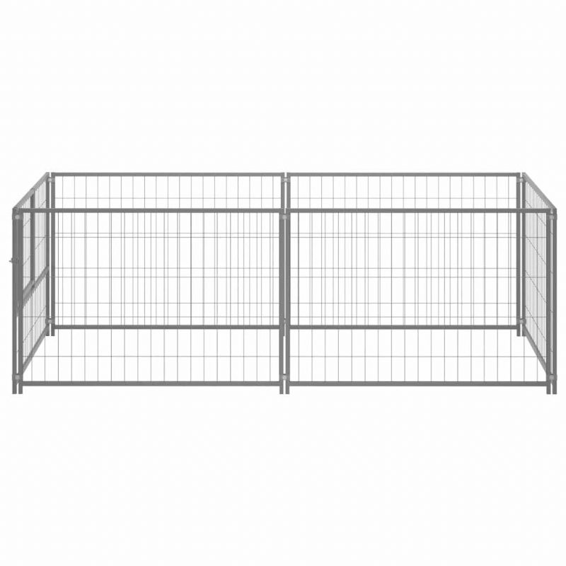 Eu Direct Vidaxl 150793 Outdoor Dog Kennel Hopea 200x100x70 cm Terästalo Häkki Kokoontaitettava Koiranpentu Kissat Unimetallileikkikehä Harjoitus Vuodekaukalo Lemmikkitarvikkeita