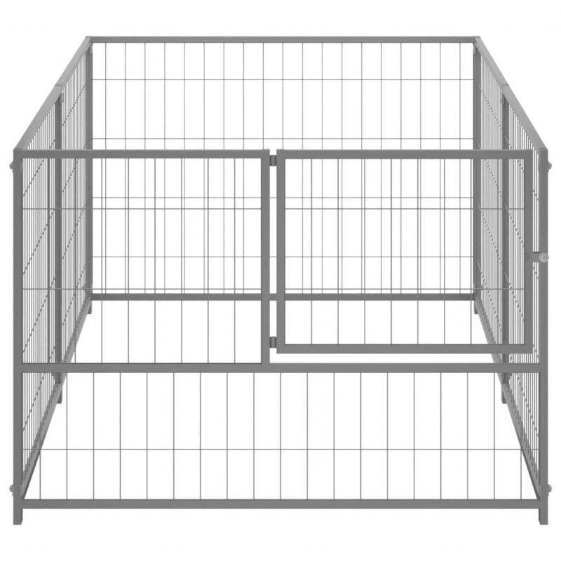 Eu Direct Vidaxl 150793 Outdoor Dog Kennel Hopea 200x100x70 cm Terästalo Häkki Kokoontaitettava Koiranpentu Kissat Unimetallileikkikehä Harjoitus Vuodekaukalo Lemmikkitarvikkeita