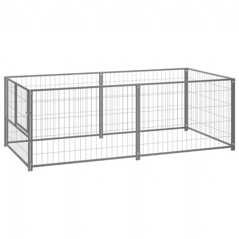 Eu Direct Vidaxl 150793 Outdoor Dog Kennel Hopea 200x100x70 cm Terästalo Häkki Kokoontaitettava Koiranpentu Kissat Unimetallileikkikehä Harjoitus Vuodekaukalo Lemmikkitarvikkeita