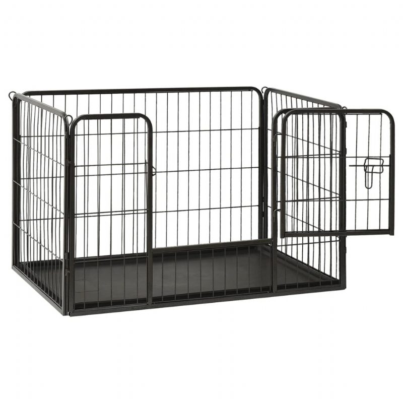 Eu Direct Vidaxl 170575 Outdoor Dog Leikkikehä Teräs 91.5x59x61 cm Kotihäkki Kokoontaitettava Koiranpentu Kissat Unimetallileikkikehä Harjoitus Vuodekaukalo Lemmikkitarvikkeita