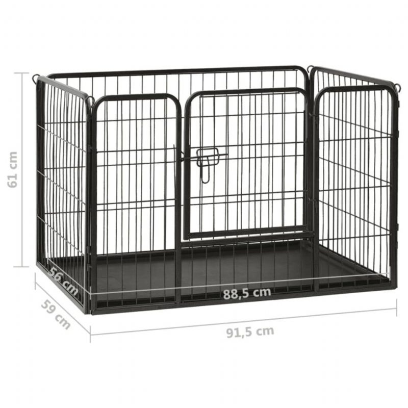 Eu Direct Vidaxl 170575 Outdoor Dog Leikkikehä Teräs 91.5x59x61 cm Kotihäkki Kokoontaitettava Koiranpentu Kissat Unimetallileikkikehä Harjoitus Vuodekaukalo Lemmikkitarvikkeita