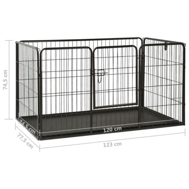 Eu Direct Vidaxl 170576 Outdoor Dog Leikkikehä Teräs 123x77.5x74.5 cm Kotihäkki Kokoontaitettava Koiranpentu Kissat Unimetallileikkikehä Harjoitus Vuodekaukalo Lemmikkitarvikkeita