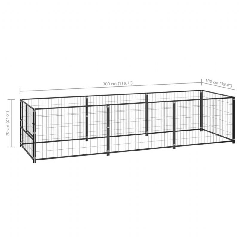 Eu Direct Vidaxl 3082093 Outdoor Dog Kennel 3 M² Talohäkki Taitettava Koiranpentu Kissat Nukkuvat Metalliset Leikkikehä Harjoitus Vuodekaukalo Lemmikkitarvikkeet