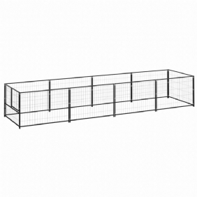 Eu Direct Vidaxl 3082094 Outdoor Dog Kennel Musta 4 M² Talohäkki Taitettava Koiranpentu Kissat Nukkuma Metalli Leikkikehä Harjoitus Vuodekaukalo Lemmikkitarvikkeita