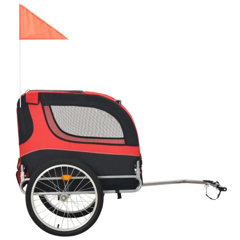 Eu Pet Bike Trailer 91765 Koiranteline Koirille Ja Lemmikkieläimille Kestävällä Kehyksellä Hengittävällä Suojaverkolla Lemmikkivaunu Helppo Koottava Vahva Laakeri