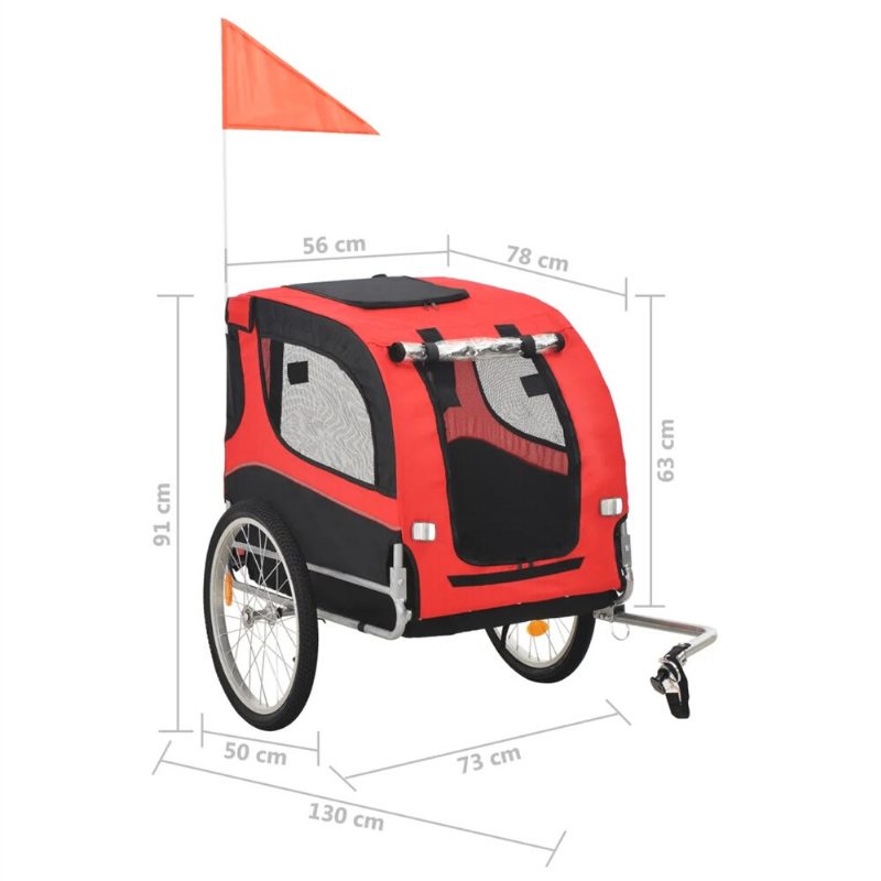 Eu Pet Bike Trailer 91765 Koiranteline Koirille Ja Lemmikkieläimille Kestävällä Kehyksellä Hengittävällä Suojaverkolla Lemmikkivaunu Helppo Koottava Vahva Laakeri